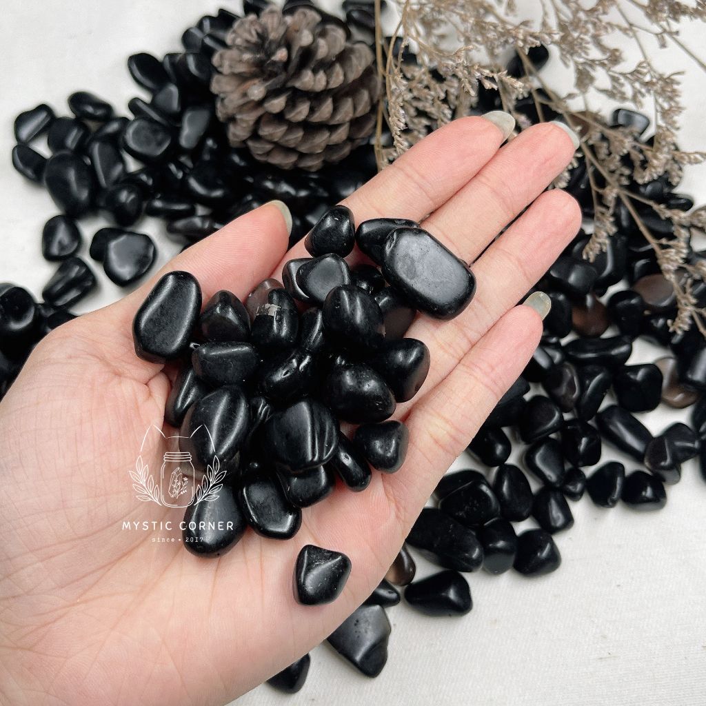  Vụn đá Black Obsidian ( đá thuỷ tinh núi lửa ) 