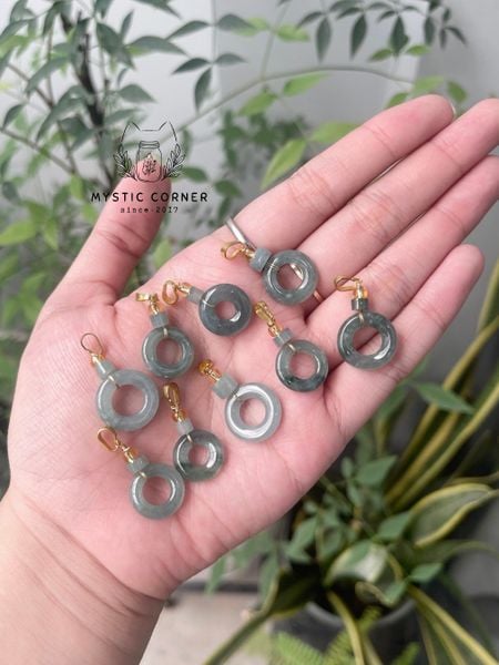  Mặt dây chuyền Hippy Lam Ngọc Hoa Bay (Jade Type A) 