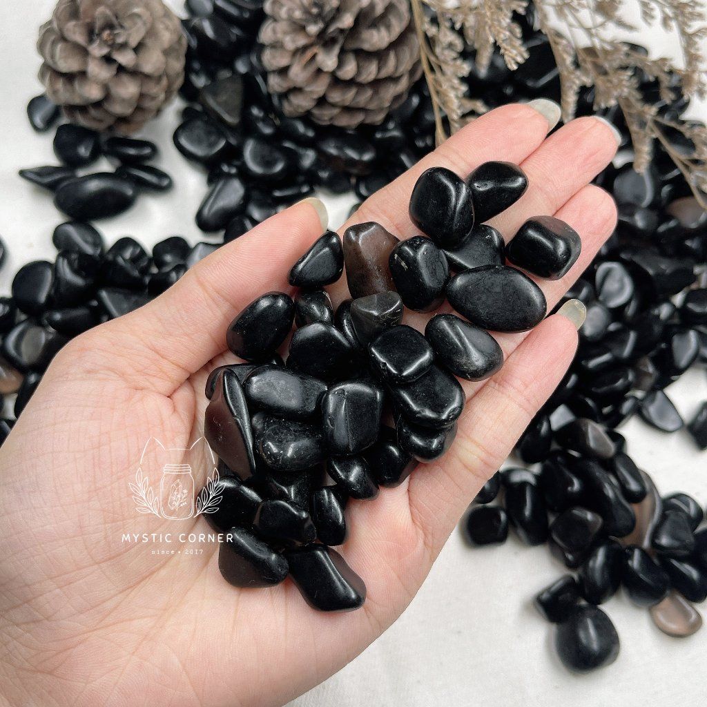  Vụn đá Black Obsidian ( đá thuỷ tinh núi lửa ) 