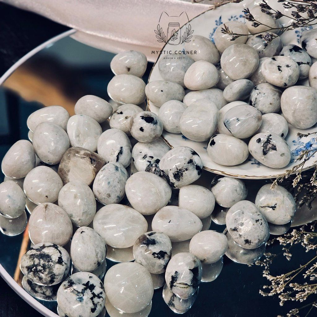  Tumbled Rainbow Moonstone - Đá Mặt Trăng cầu vồng 