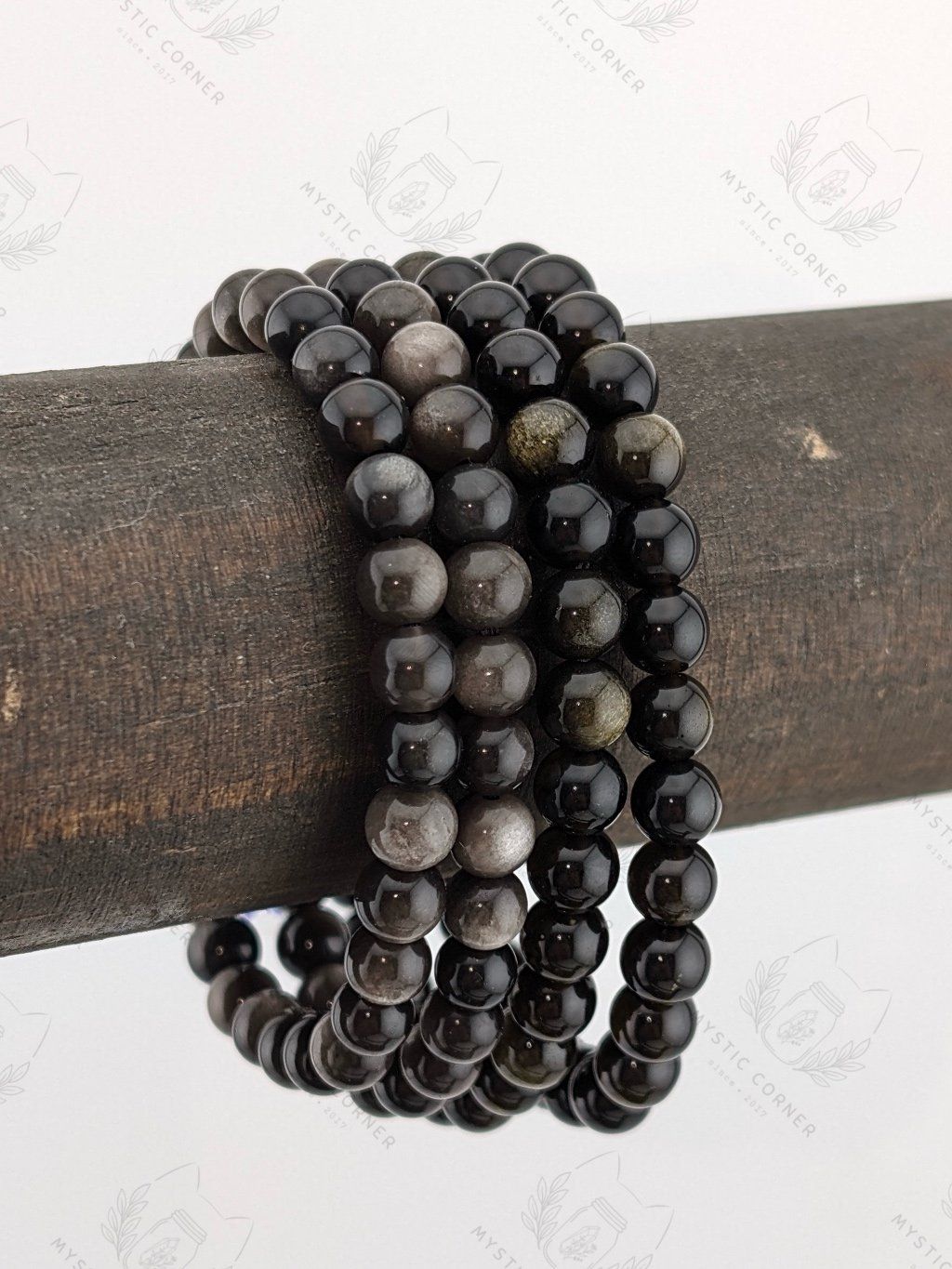  Vòng tay Golden/Silver Obsidian 6li 