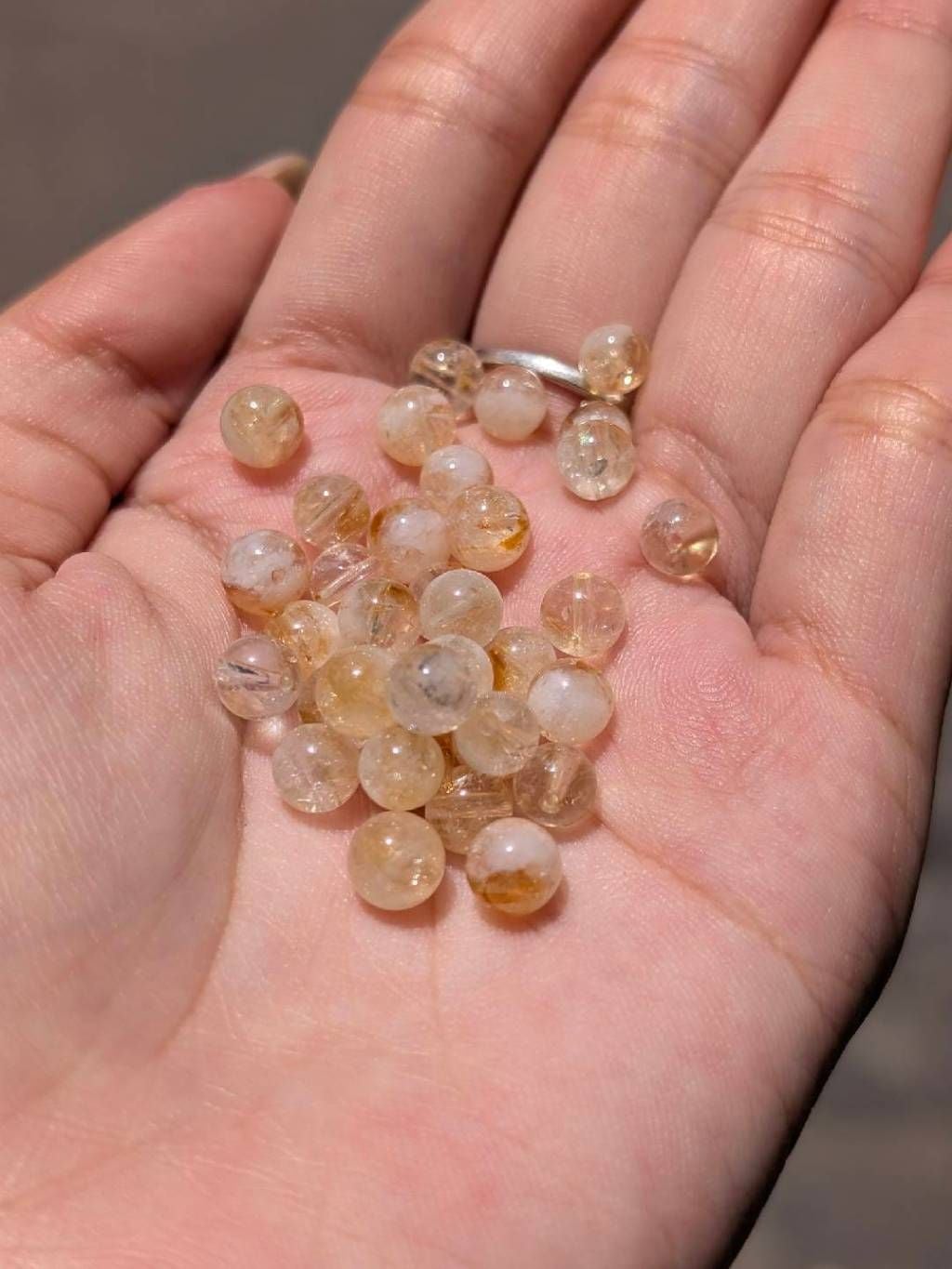 [1 HẠT] Hạt Lẻ Citrine Thạch Anh Vàng Mix Vòng, Handmade Mystic Corner 