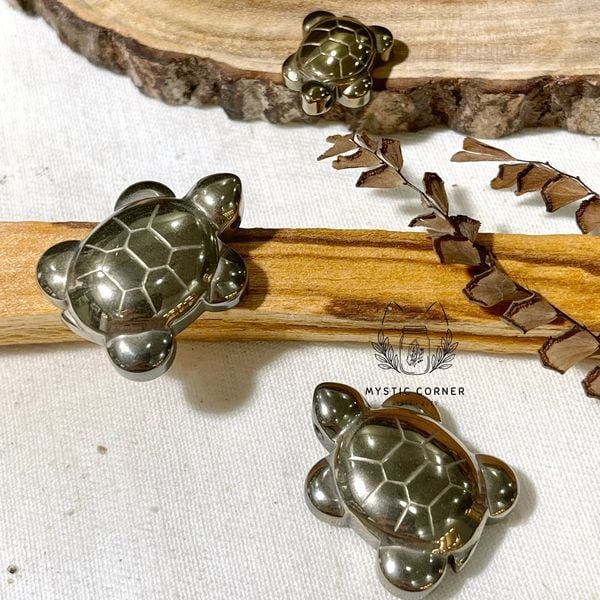  Tượng Rùa Pyrite (đá vàng găm) 