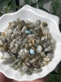  Vụn đá Labradorite 0.5-2cm đá xà cừ, thanh tẩy bài Tarot, thiền định, hỗ trợ trực giác, sáng suốt 