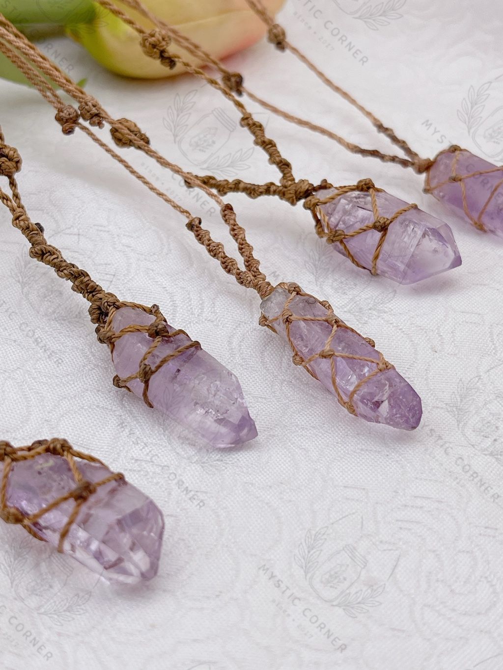  Dây chuyền Veracruz Amethyst in Mexico Macrame Thạch anh Tím 