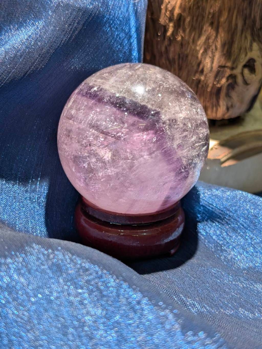  |VIP| Cầu đá Thạch Anh Tím có Phantom, quà tặng sếp ý nghĩa may mắn, trực giác, sáng suốt, ngủ ngon 