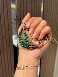  Vòng tay Malachite Macrame 3 HẠT 5li 