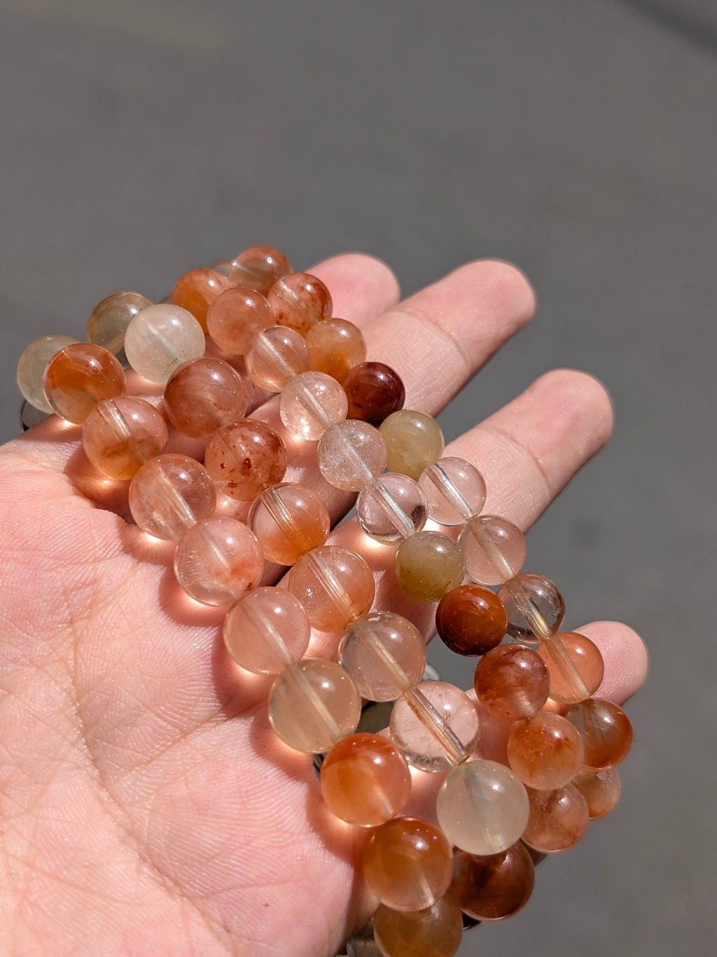  Vòng Thạch Anh Tóc Lông Thỏ Đa Sắc 