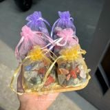  Túi đá thạch anh may mắn, đá thanh tẩy bài Tarot, đá phong thuỷ, quà tặng 