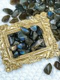  Vụn đá Labradorite 0.5-2cm đá xà cừ, thanh tẩy bài Tarot, thiền định, hỗ trợ trực giác, sáng suốt 