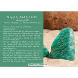  Tim đá Amazonite (đá Thiên Hà) đá thanh tẩy Tarot, Reiki, thiền định, phong thủy 