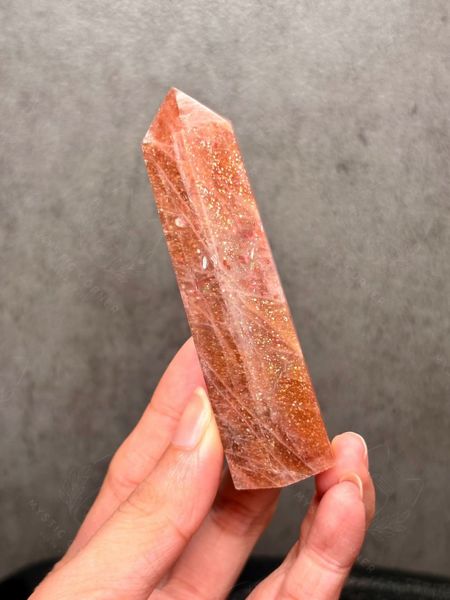  Trụ Sunstone CHẤT ĐẸP VIP Đá Mặt Trời tự nhiên thanh tẩy, tích cực, vui vẻ, bài Tarot, thiền định 