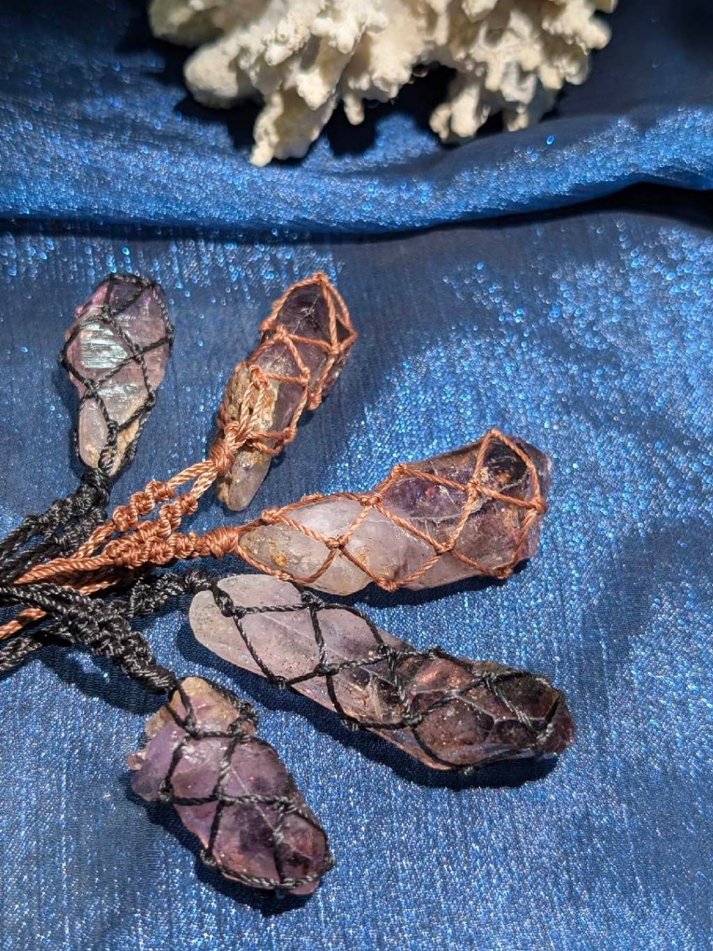  Dây chuyền đá Super Seven Zambia Scepter Amethyst 