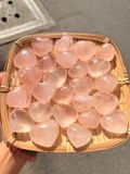  Tim Thạch Anh Hồng Rose Quartz chữa lành, dễ thương, tình cảm, xoa dịu cảm xúc đá thanh tẩy 