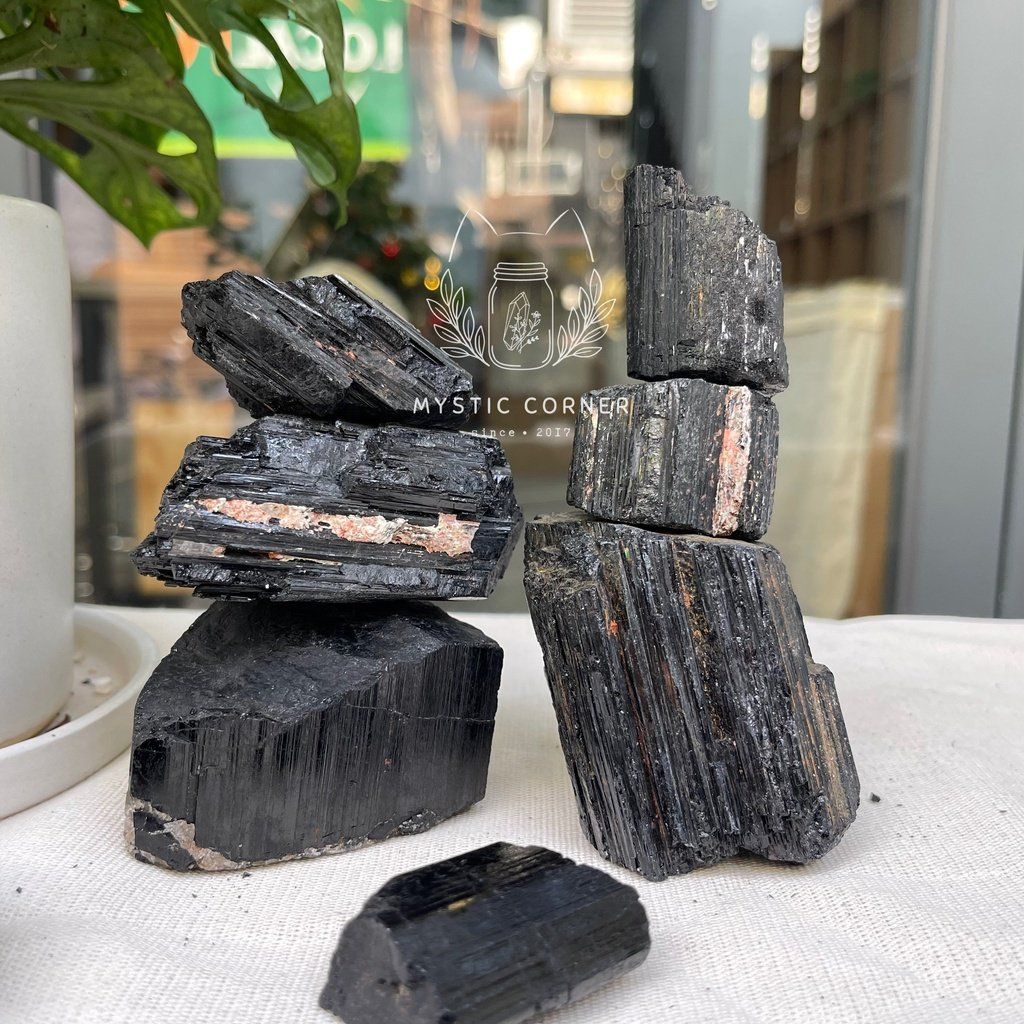  LỚN - Thô đá Black Tourmaline 
