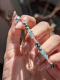  Vòng Turquoise mix Apatite và Tourmaline Hồng 