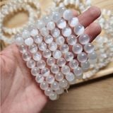  Vòng tay đá Selenite, vòng chuỗi hạt đá 6 li, 8 li 