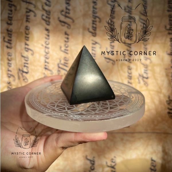  Kim tự tháp đá Black Tourmaline, đá bảo vệ dùng trong Tarot, Reiki, đá phong thủy, thiền định 