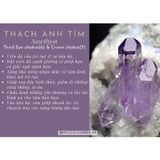  Trụ đá thạch anh Tím (Amethyst) làm Grid, đá thanh tẩy Tarot, Reiki, thiền định, đá phong thủy 