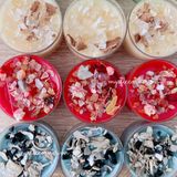  Nến tealight, nến thơm năng lượng Candle healing kết hợp với đá thạch anh và thảo mộc 