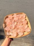  Tim Thạch Anh Hồng Rose Quartz chữa lành, dễ thương, tình cảm, xoa dịu cảm xúc đá thanh tẩy 