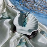  Vòng macrame đá Aquamarine , đá Ngọc Hải Lam 