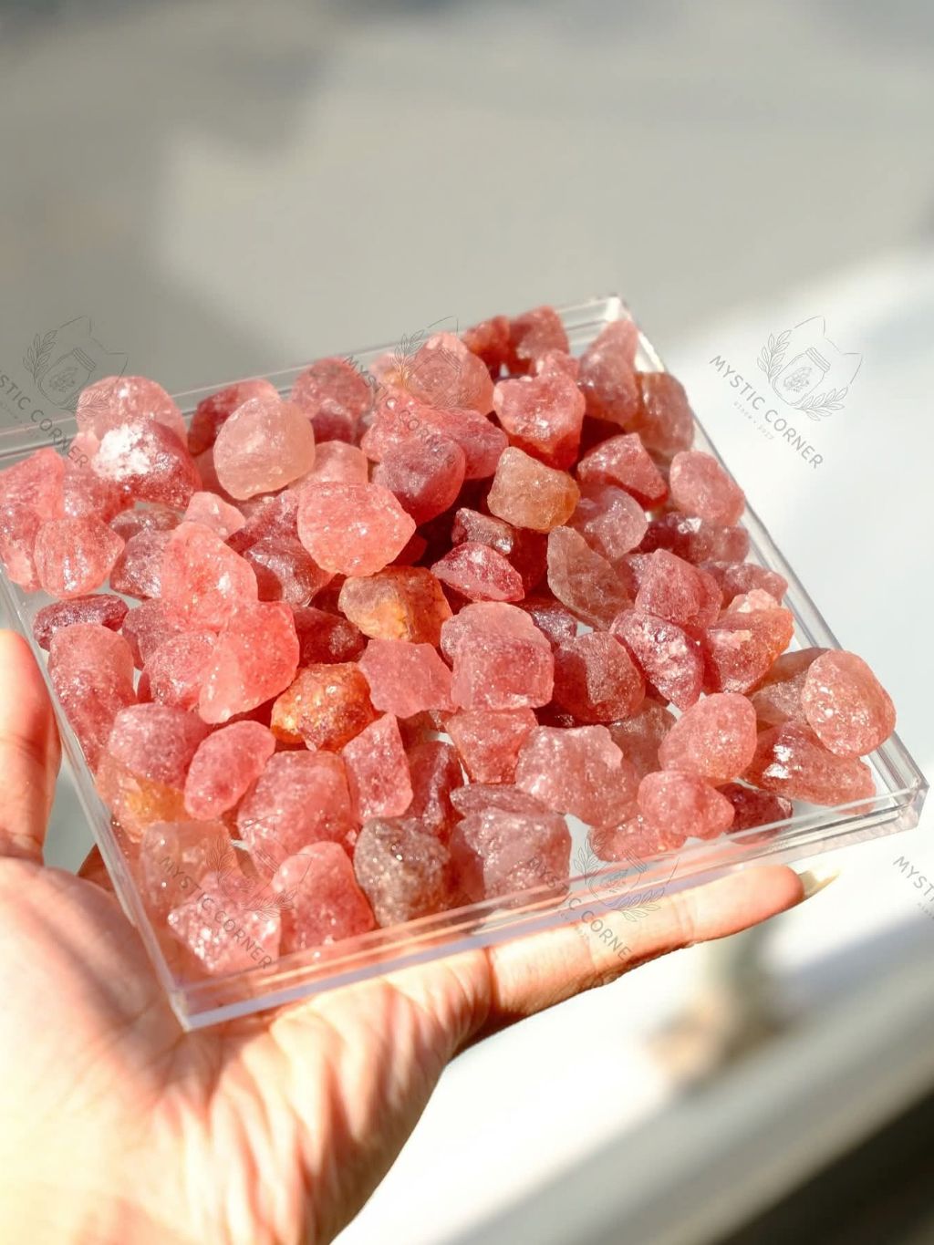  Đá thô Red Strawberry, Thạch Anh Dâu Đỏ size mini handmade 