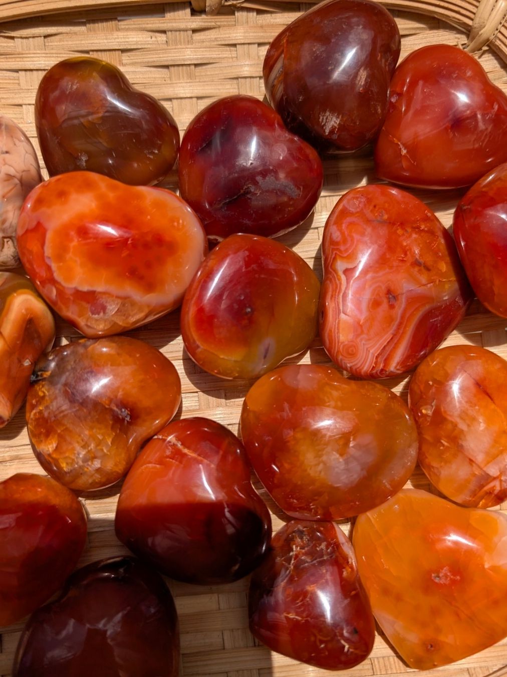  Tim Đá Carnelian tự nhiên, thúc đẩy động lực, nhiệt huyết, hành động, phong thuỷ, đá thanh tẩy Tarot 