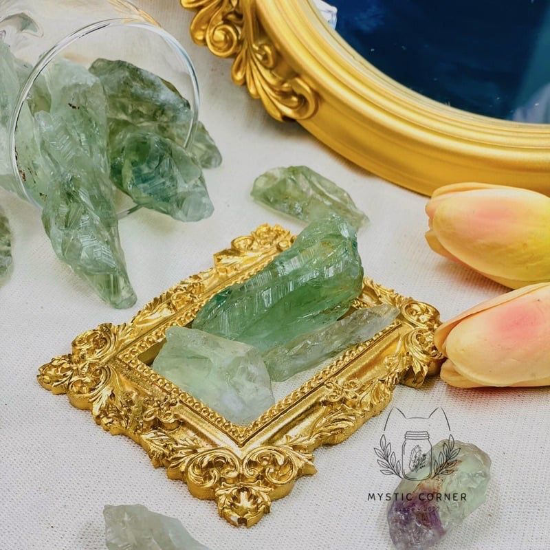  Thô Prasiolite Green Amethyst - thạch anh tím xanh 