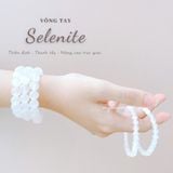  Vòng tay đá Selenite, vòng chuỗi hạt đá 6 li, 8 li 