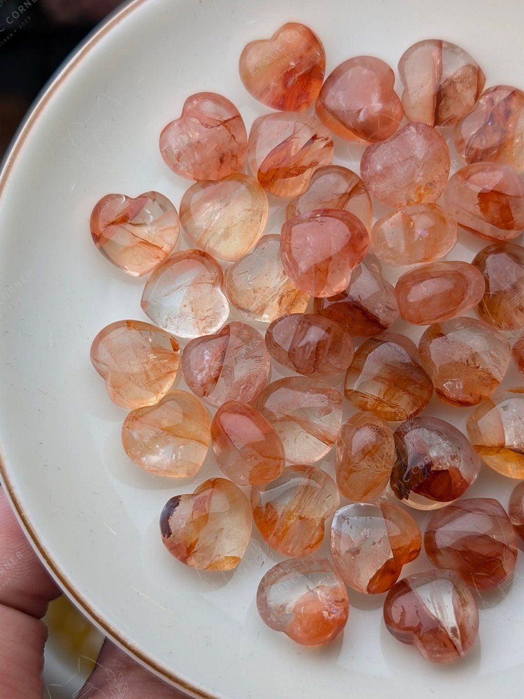  Tim Fire Quartz Thạch Anh Lửa Tự Nhiên Chất Đẹp Tăng Động Lực, Quyết Tâm Mystic Corner 