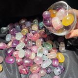  Tumbled đá Candy Fluorite 
