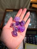  Viên đá thạch anh Tím (TUMBLED Amethyst) làm Grid, đá thanh tẩy Tarot, Reiki, thiền định, phong thủy 