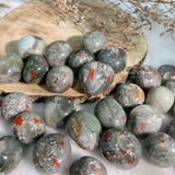  Viên tumbled đá Bloodstone (huyết ngọc) dùng trong Tarot, reiki, phong thủy, năng lượng 