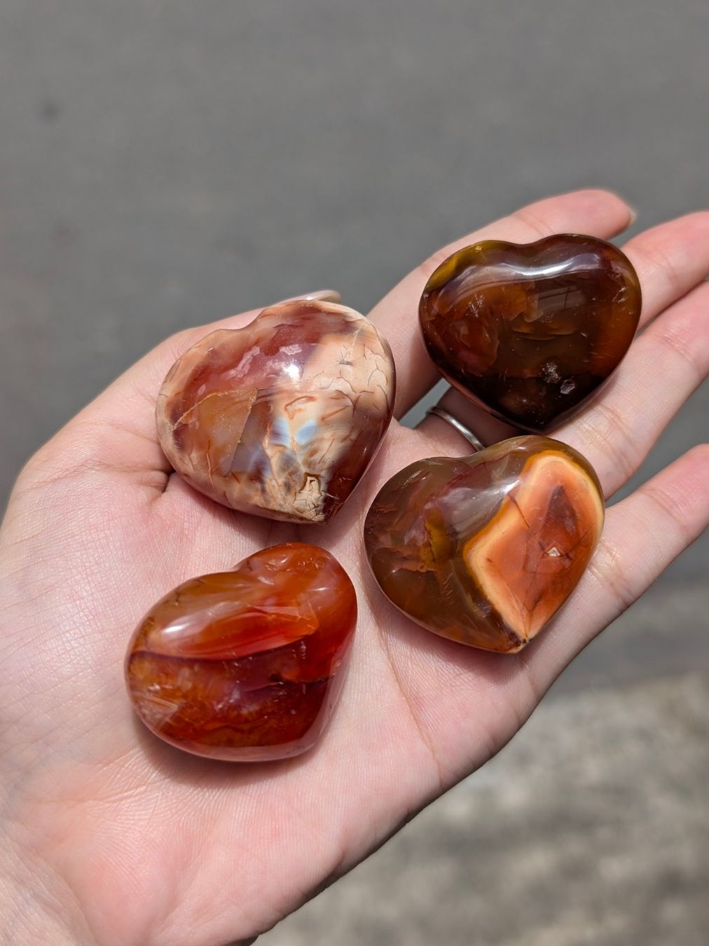  Tim Đá Carnelian tự nhiên, thúc đẩy động lực, nhiệt huyết, hành động, phong thuỷ, đá thanh tẩy Tarot 