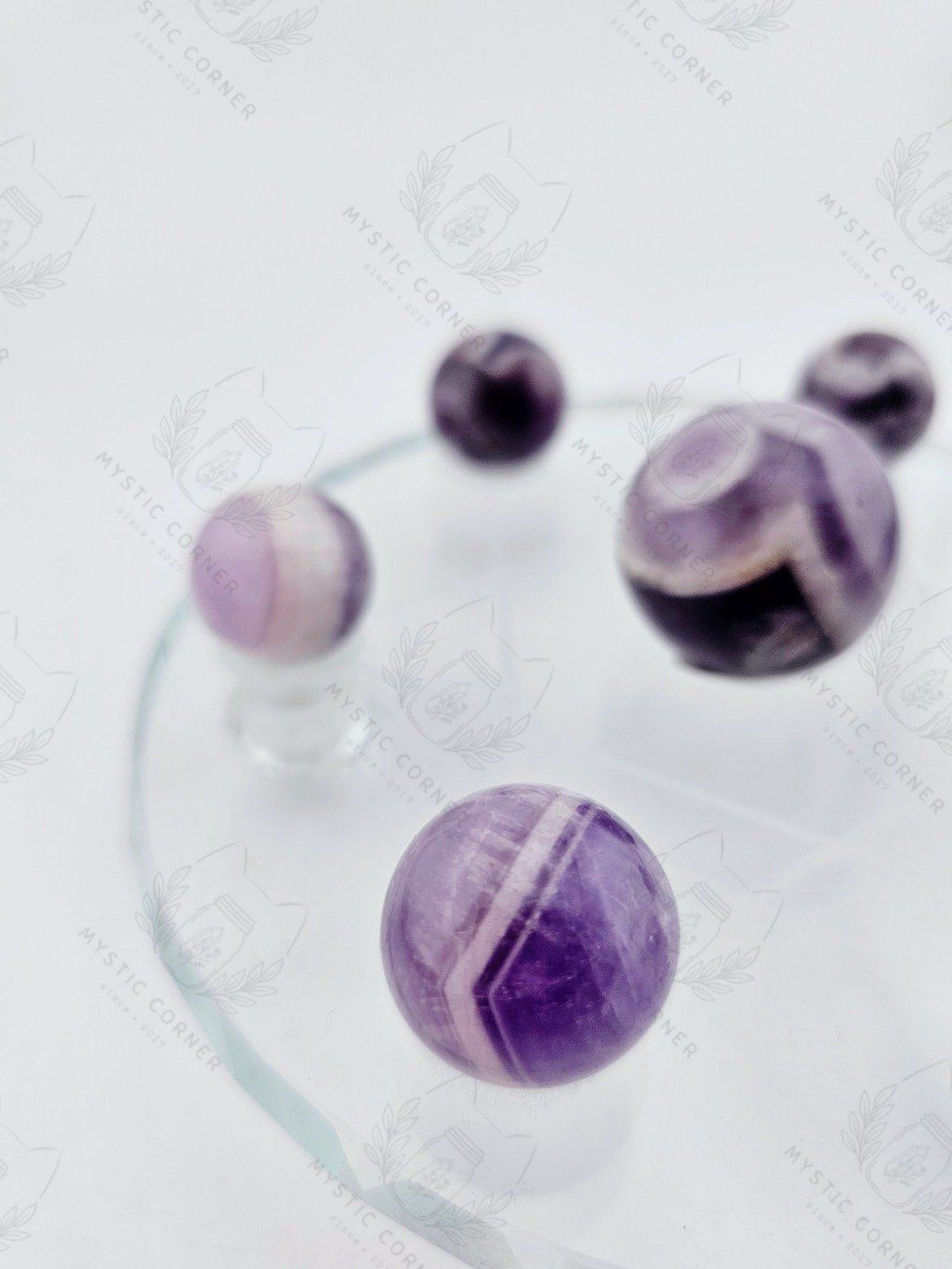  Cầu đá thạch anh Tím mini (Dream Amethyst ) làm Grid, đá thanh tẩy Tarot, Reiki, thiền định, đá phong thủy 