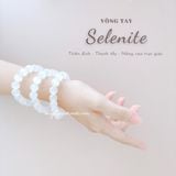  Vòng tay đá Selenite, vòng chuỗi hạt đá 6 li, 8 li 