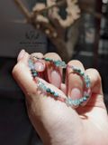  Vòng Turquoise mix Apatite và Tourmaline Hồng 