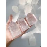  Trụ Optical Calcite - Iceland Spar White Calcite, thanh tẩy bài tarot, sáng suốt, thiền định, chánh niệm 
