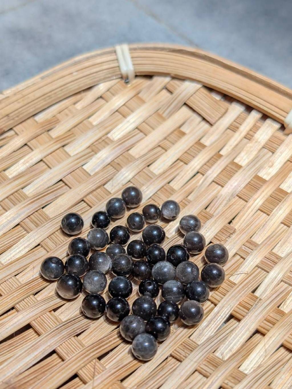  [1 HẠT]  Hạt Lẻ Obsidian Đá Núi Lửa Tự Nhiên Mix Vòng Handmade Mystic Corner 