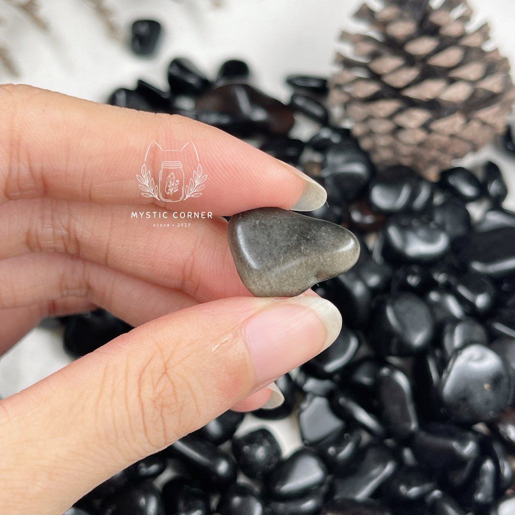  Vụn đá Black Obsidian ( đá thuỷ tinh núi lửa ) 
