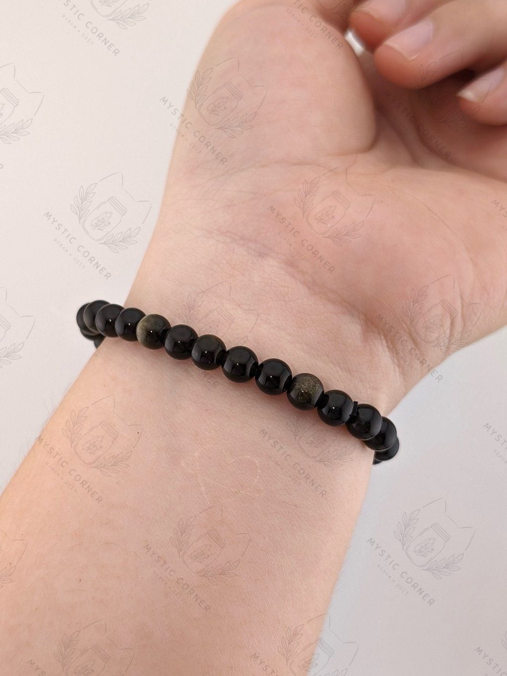  Vòng tay Golden/Silver Obsidian 6li 