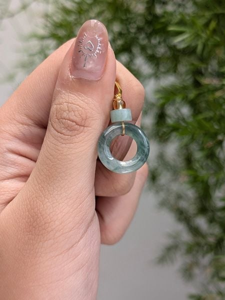  Mặt dây chuyền Hippy Lam Ngọc Hoa Bay (Jade Type A) 