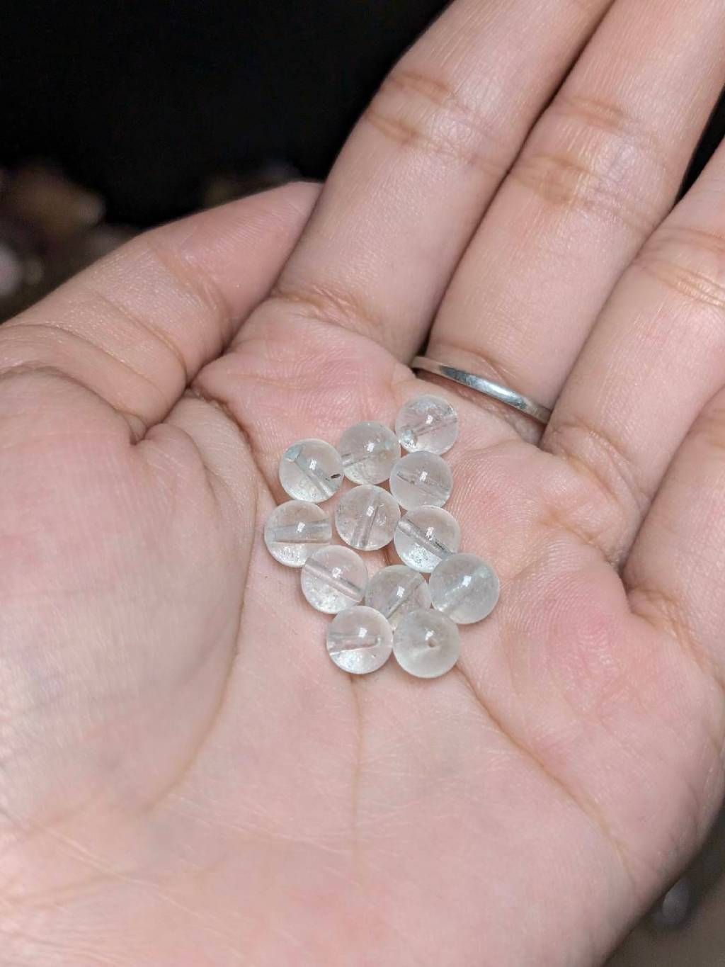  [1 HẠT]  Hạt Lẻ Aquamarine Ngọc Hải Lam Tự Nhiên Mix Vòng, Handmade, Luân xa Cổ Họng Mystic Corner 