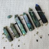  Trụ Labradorite đá xà cừ dùng trong thanh tẩy Tarot, thiền định 