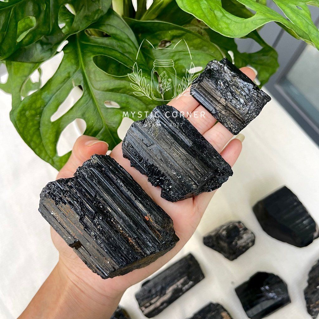  LỚN - Thô đá Black Tourmaline 