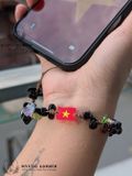  Dây treo điện thoại charm cờ Việt Nam handmade mix đá năng lượng xinh xắn, dễ thương | Mystic Corner 