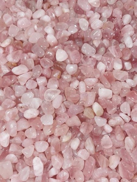  Vụn đá thanh tẩy Thach anh Hồng Rose Quartz, love, đá phong thủy, dùng cho Tarot, Reiki, Thiền Định 