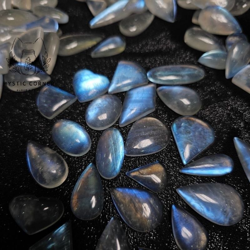  [High Quality] Mặt đá Moonstone (đá mặt trăng) chất lượng cao, ánh lửa mạnh 