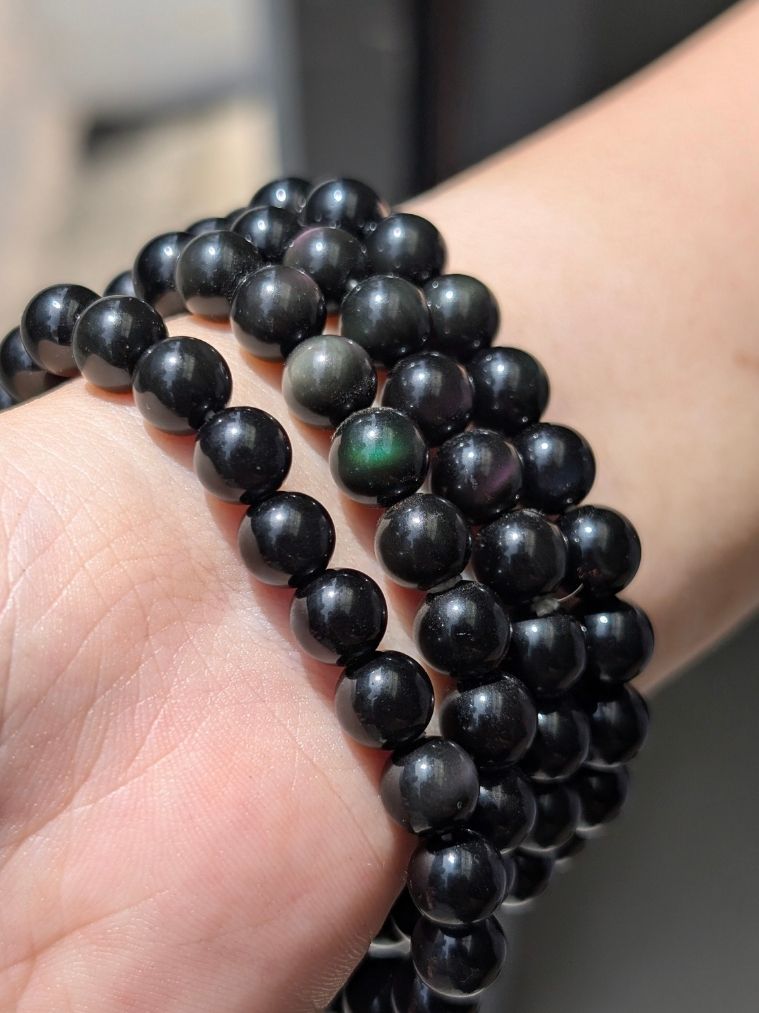  [HÌNH THẬT] Vòng Obsidian Đa Sắc 